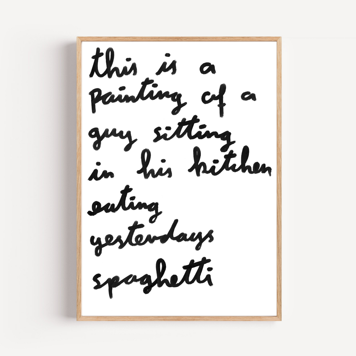 "yesterdayd spaghetti" limited and signed fine art print