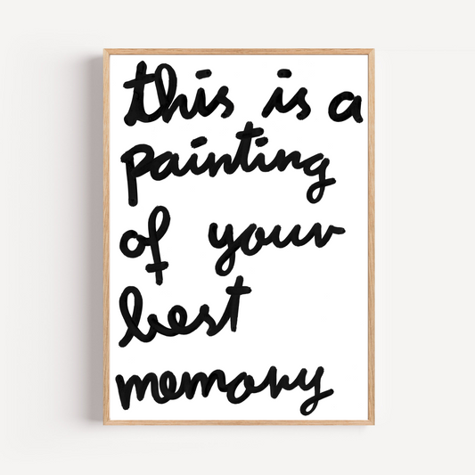 "best memory" limited and signed fine art print